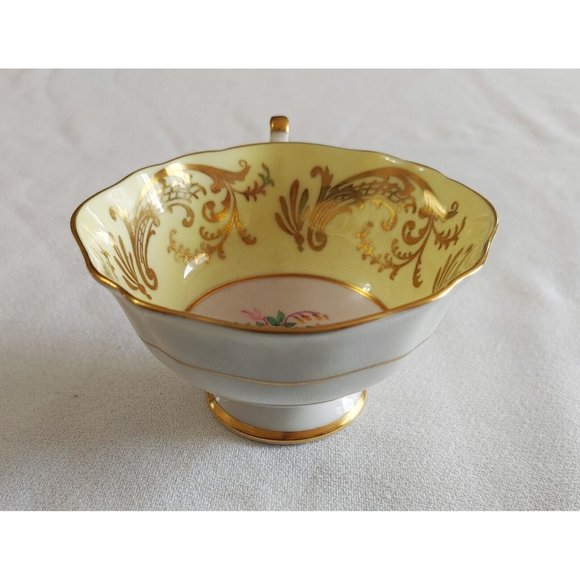 Paragon Vintage Double Warrant Yellow Floral Bone China Teacup And Saucer - Picture 8 of 11